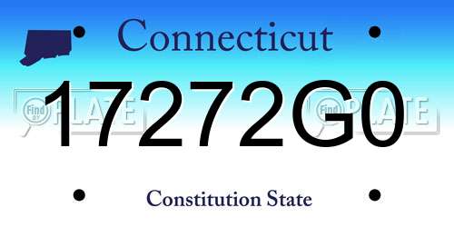 17272G0 Connecticut License Plate