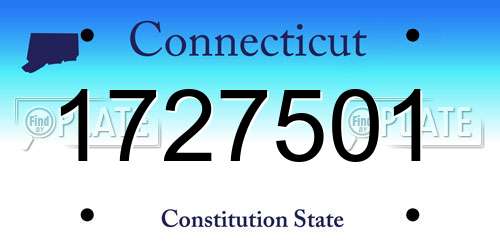 1727501 Connecticut License Plate