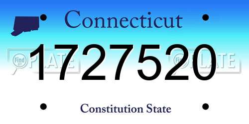 1727520 Connecticut License Plate