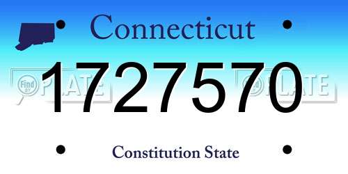 1727570 Connecticut License Plate