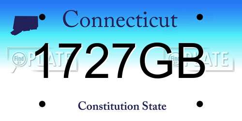 1727GB Connecticut License Plate