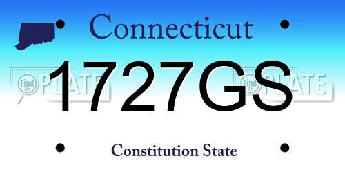 1727GS Connecticut License Plate
