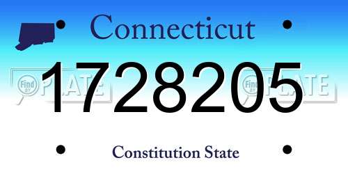 1728205 Connecticut License Plate