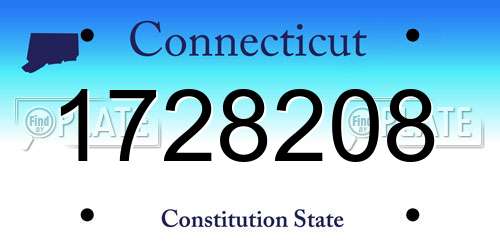 1728208 Connecticut License Plate