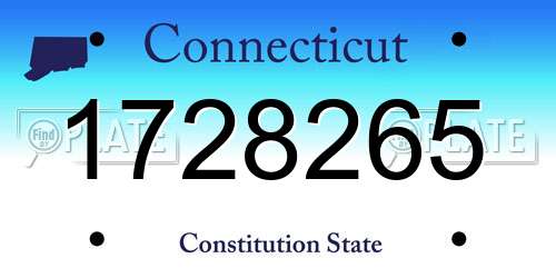 1728265 Connecticut License Plate