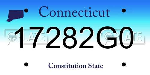 17282G0 Connecticut License Plate