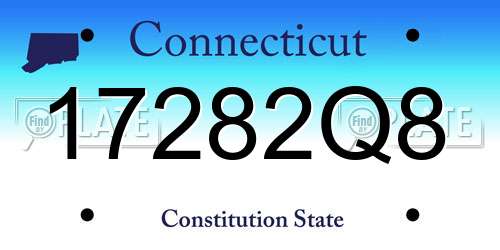 17282Q8 Connecticut License Plate