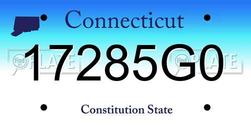 17285G0 Connecticut License Plate