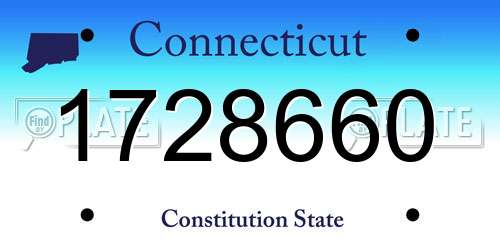 1728660 Connecticut License Plate