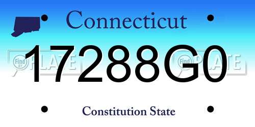 17288G0 Connecticut License Plate