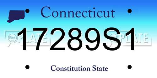 17289S1 Connecticut License Plate