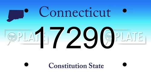 17290 Connecticut License Plate