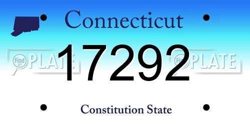17292 Connecticut License Plate