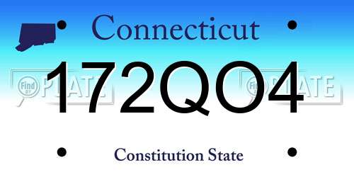 172QO4 Connecticut License Plate