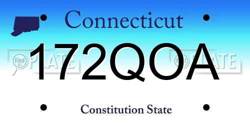 172QOA Connecticut License Plate