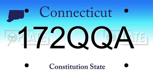 172QQA Connecticut License Plate