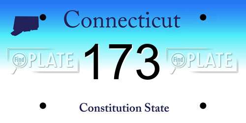 173 Connecticut License Plate