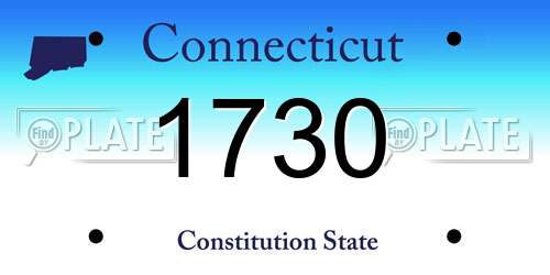 1730 Connecticut License Plate