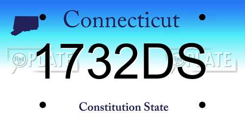 1732DS Connecticut License Plate