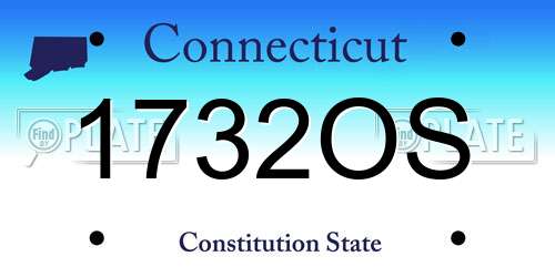 1732OS Connecticut License Plate