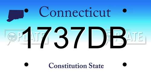 1737DB Connecticut License Plate