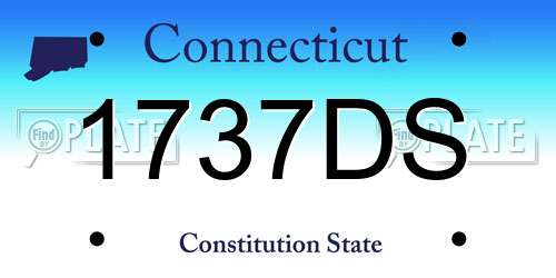 1737DS Connecticut License Plate