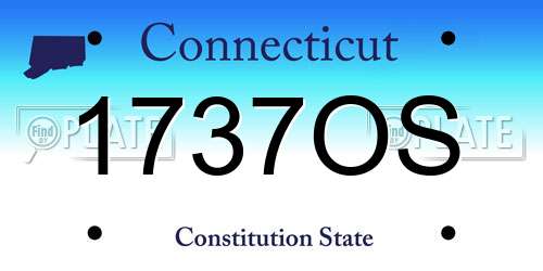 1737OS Connecticut License Plate