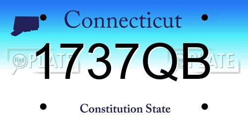 1737QB Connecticut License Plate