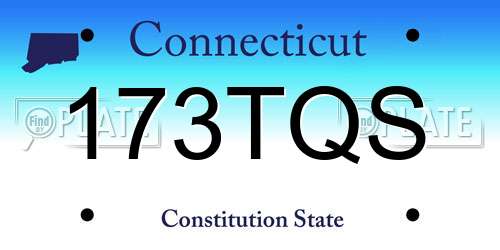 173TQS Connecticut License Plate