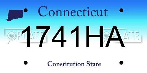 1741HA Connecticut License Plate
