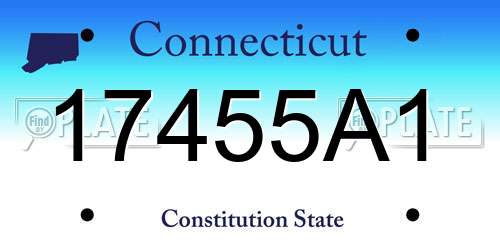 17455A1 Connecticut License Plate