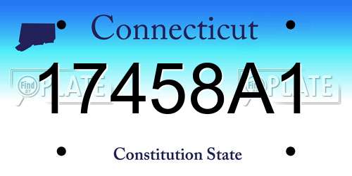 17458A1 Connecticut License Plate