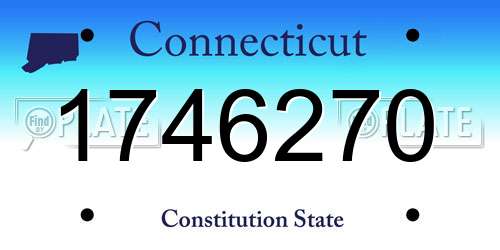1746270 Connecticut License Plate
