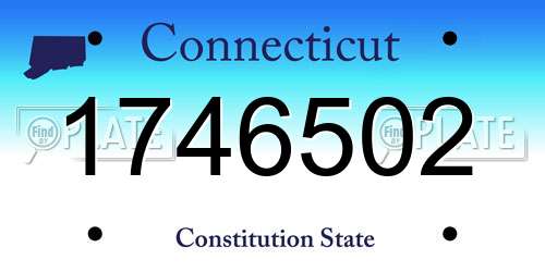 1746502 Connecticut License Plate
