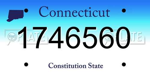 1746560 Connecticut License Plate