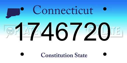 1746720 Connecticut License Plate