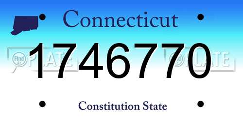 1746770 Connecticut License Plate