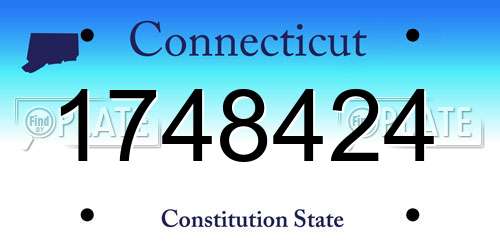 1748424 Connecticut License Plate