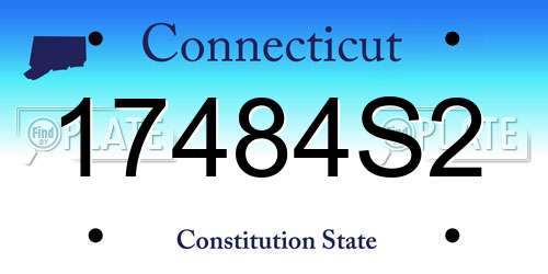 17484S2 Connecticut License Plate