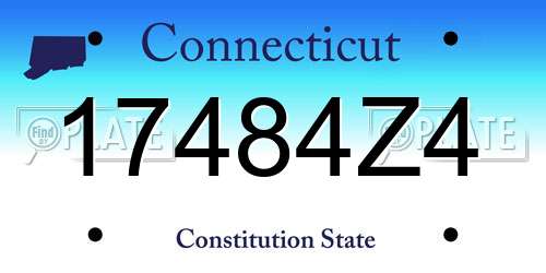 17484Z4 Connecticut License Plate