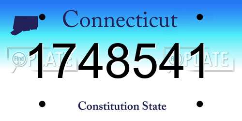 1748541 Connecticut License Plate