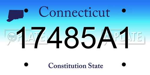 17485A1 Connecticut License Plate