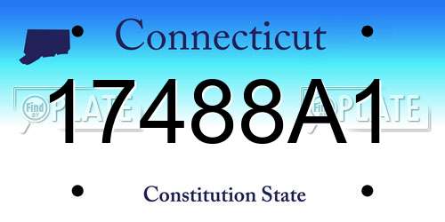 17488A1 Connecticut License Plate