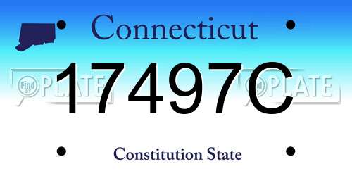 17497C Connecticut License Plate
