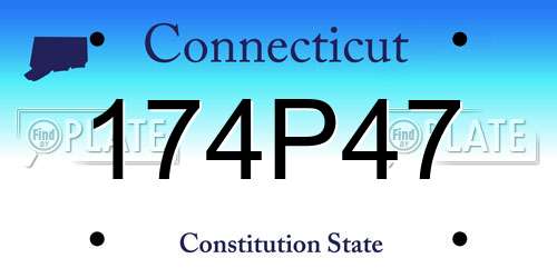 174P47 Connecticut License Plate