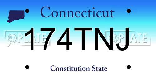 174TNJ Connecticut License Plate