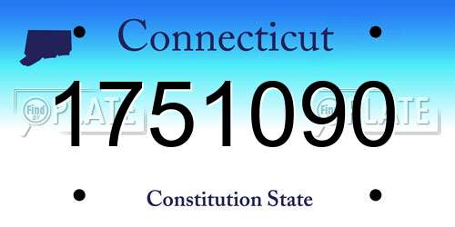 1751090 Connecticut License Plate