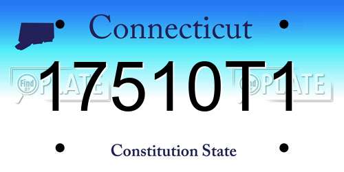 17510T1 Connecticut License Plate
