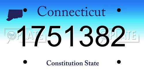 1751382 Connecticut License Plate