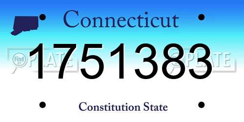1751383 Connecticut License Plate